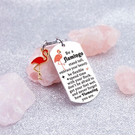 Pink Flamingo Gifts For Women Flamingo Decor Keychain Encouragement Inspirational Gifts For Best Friend Cheer Up Gift For Soul Sister Bestie Bff Flamingo Stuff For Teen Girls Daughter