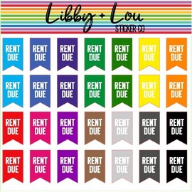 Rent Due Planner Stickers | Libby and Lou Sticker Co
