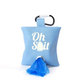 RoyallK Dog Leather Poop Bag Waste Bag Dispenser Holder Cute Funny