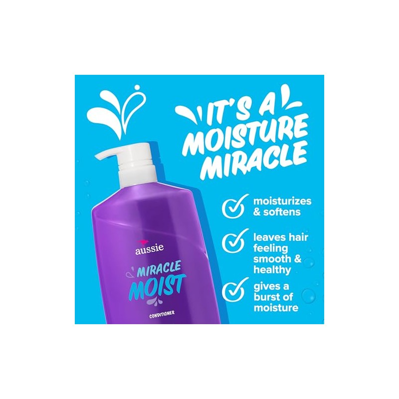 Aussie Miracle Moist with Avocado & Jojoba Oil, Paraben Free
