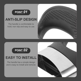 Kichvoe 2Pcs Pot Side Handles Replacement: Universal Pan HandlesHeat-Resistant Double-Hole Design, Anti-Scald Side Handles for Pressure Pans, Cookware Steamers, Sauce Pots, Kitchen Accessory