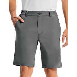 JHMORP Men's Golf Shorts Stretch Quick Dry 10” Inseam Cargo Work Outdoor Summer Travel Shorts with Pockets (Dark Grey,CA 38)