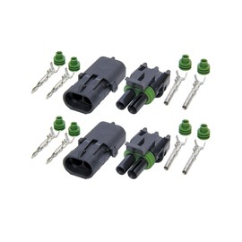 269 Motorsports Electrical Connector Weather Pack 2 PIN CONNECTORS 2 Sets 12-16 AWG
