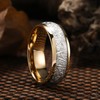 King Will METEOR 8mm 14K Gold Plated Domed Tungsten Carbide