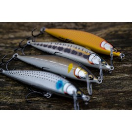 Rapala - Countdown Elite Fishing Lure Balsa Construction - Lock Freshwater Flow - Swimming Depth 0.9 m - Size 4.5 cm / 3.5 g - Made in Estonia - Gold-Plated Ayu