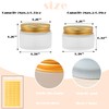 RAMFIYN 48 pack 10ml Frosted Glass Jars with Gold Lids