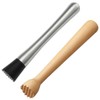 Datsto 2Pcs Muddler for Cocktails 10 Inch - Stainless Steel