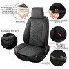 hoozoom Leather car Seat Covers Breathable Car Seat Protector Front