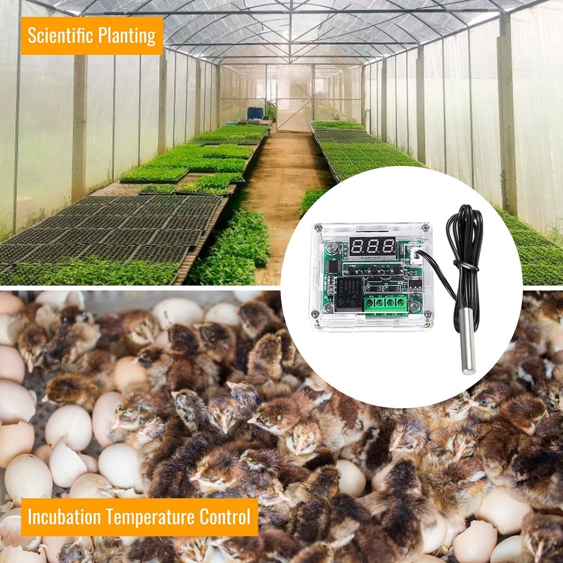 AOICRIE 1 x W1209 Digital Temperature Controller, 12 V DC