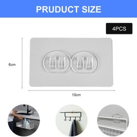 4 Pieces of Non-Marking Patches, Bathroom Shelves Without Diamonds, Shower Shaver Holder, Shower Box Suction, Bathroom Organizer, Black Shower Rack, Bathroom Accessories