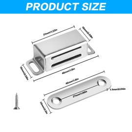 Pack of 8 Magnetic Catches, Door Magnets Strong, Door Magnets for Cabinet Doors, Magnetic Cupboard Door, Magnetic Cupboard Magnets for Drawers, Balcony Door, Magnetic Door Closer, Magnetic, with 32