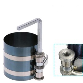 Piston Ring Tension Straps Piston Ring Compressor 53 mm - 152 mm, 75 mm Deep Motor Installer Band Ratchet Pliers Remover Expander Motor Tool