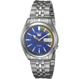 Seiko SNK371K1 Men's 5 Watch, Automatic Winding, Overseas Model, Blue, Bracelet Type