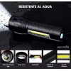 Importeek 15pz Lampara Tactica Militar Recargable Usb Led Linterna