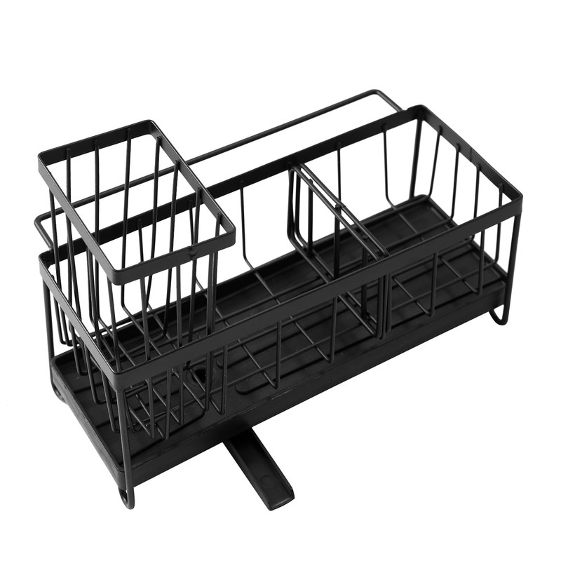 HomeUp Carbon Steel Kitchen Sink Caddy Rustproof Self Draining Sponge