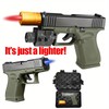 (1No Fuel Included) Windproof Butane Lighter Refillable Torch Ligher For