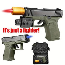 (1No Fuel Included) Windproof Butane Lighter Refillable Torch Ligher For Cooking & Daily Use Black Kitchen:_Green