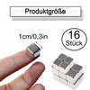Neodymium Magnets, Pack of 16, Cube Magnet 10 mm, Strong