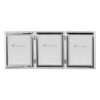 Lawrence Frames 510745T Silver Plated Double Bead Hinged Triple Picture