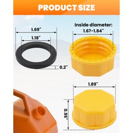 Seppicsa 10 PCS Gas Can Cap, Replacement Lid for Gasoline Storage Containers, Fuel Tanks, Water Jugs - Durable, Coarse Thread Design, Ideal for Portable Gas Cans and Metal Gas Tanks Yellow