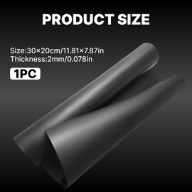RowGlow Nitrile Rubber Plate 300 x 200 x 0.5 mm, Sealing Plate Rubber Plate Nitrile NBR Resistant to Oils Petrol and Hydrocarbons for Motor Devices, Scooters, Motorcycles, Cars (30 x 20 cm 2 mm)