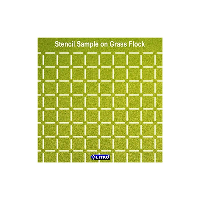 LITKO 1-inch Square Grid Stencil, Edge Pattern