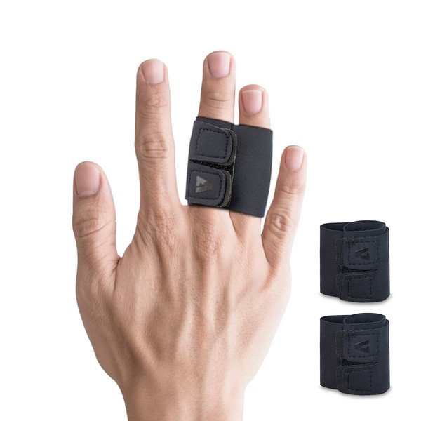 VerteLife Pack of 2 Neoprene Finger Splint Soft & Comfortable Finger Protection for Arthritis Pain Finger Protection Support Finger Sleeves Joint Pain Relieve Finger Bandage for Sports Injuries - L