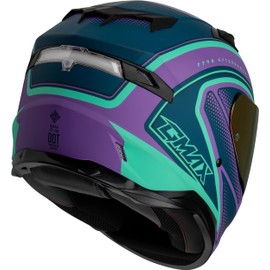 GMAX FF-98 Aftershock Full-Face Helmet (Purple/Blue Matte, Medium) - FMVSS 218 Approved