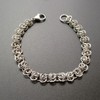 Handwoven Stainless Steel Chain Mail Link Bracelet with Barrel Weave,