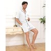 YOPUGEE Matching Pajamas for Couples Mens Summer Pjs Shorts Sets