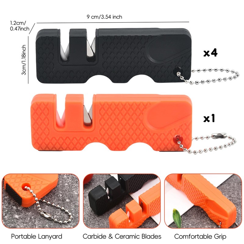 TECHPLUS Pocket Knife Sharpener 5 Sets – Knife Sharpening Tool