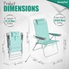 SUNNYFEEL Oversized Tall Folding Beach Chair Lightweight, 17" Portable Sand