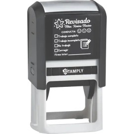 Sellos Maestro Profesor Personalizado Stamply 4.3x4.3cm Cuad                                                                                          