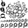 32PCS 17 Size Spring Hose Clamps, Black Spring Band Hose