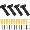 SYBDXJ 4 Pcs Black Heavy Duty Wall Brackets - Metal