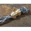 ZandCMetalworks Medium Curvy Brass Lanyard Bead and a Free Paracord