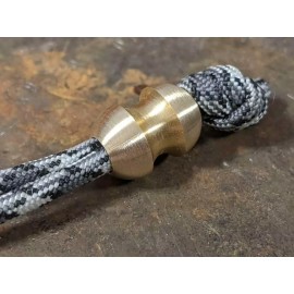 ZandCMetalworks Medium Curvy Brass Lanyard Bead and a Free Paracord Lanyard