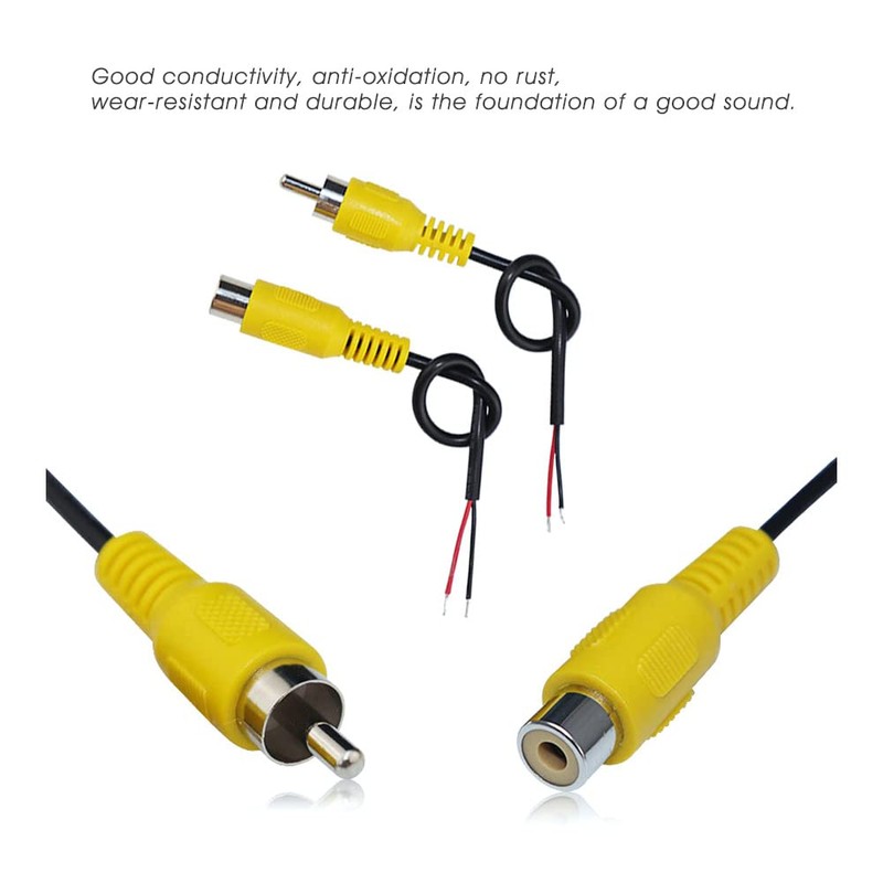 KSOPUERT 4Packs Speaker Wire RCA/AV Audio Both Male & Female