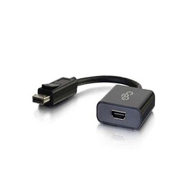 C2G Display Port Cable, Display Port to HDMI, 4K, Male to Female, Black, 8 inches, Cables to Go 54306