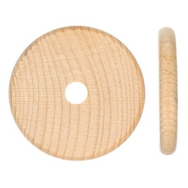 Paracord Planet Wood Disc Bead – Natural Color, 3 Inch Size – for Jewelry Making, Tags, and Crafting Uses (50 Pack)