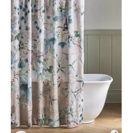 Anthropologie NWT Anthropologie Colliere Cotton Slub Floral Shower Curtain New 72" Square