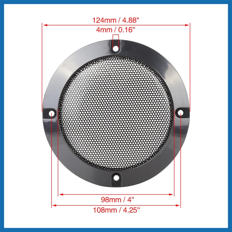 A ABSOPRO 2 x 4 inch speaker cover grill 124