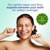 Eco-Dent GentleFloss Dental Floss, Waxed, Mint - Floss with Vegan