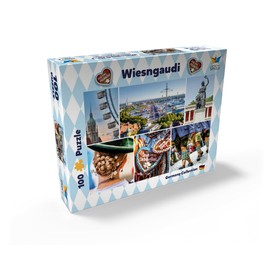 MyPuzzle Wiesgaudi No.3 - Colorful Collage of The Oktoberfest in Munich, Theresienwiese, Bavaria, Germany - Premium 100 Piece Jigsaw Puzzle for Adults