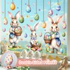 Easter Window Decoration Clings Double-Sided Cute Bunny Decals Home Indoor