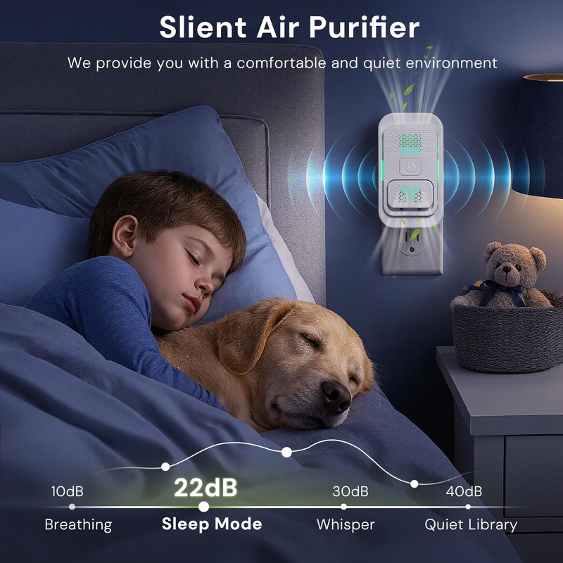 Plug in Air Purifiers for Home - High-Density Ionic Air