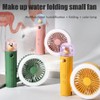 Portable Handheld Fan Mini Pocket Fan with Humidifier Nightlight Rechargeable