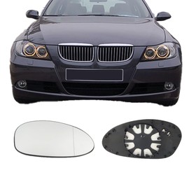 Passenger Right Side Power Heated Mirror Replacement Glass with Backing Plate for BWM 128i 135i 325i 325xi 328i 328i 328xi 330i 330xi 335i 335xi 2006 2007 2008 2009