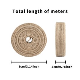 1Rolls Natural Burlap Ribbon Jute Ribbon,10M Jute Burlap Ribbon,2cm Wide Hessian Ribbon,Brown Ribbon Roll,Craft Jute Band for Decorating Wedding Gifts and Christmas Wreaths DIY Sewing Project