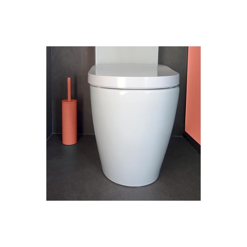 Spirella Moyen Akira Toilet Brush with Hygienic Container Terracotta Red